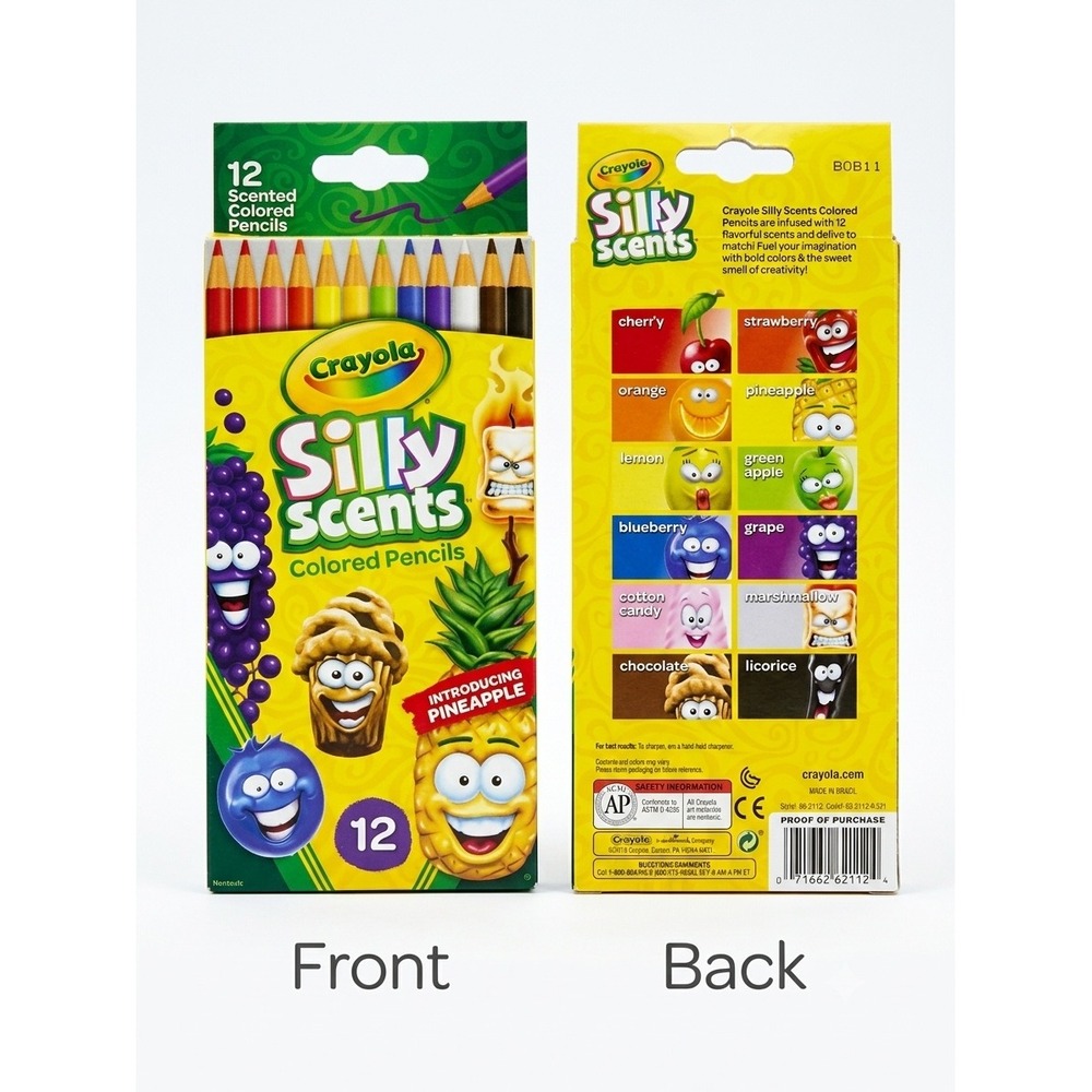 Crayola Silly Scents Colored Pencils 12 Count Sweet Fragrance Art Set 68-2112